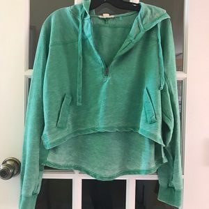 High Low Cropped Hoodie